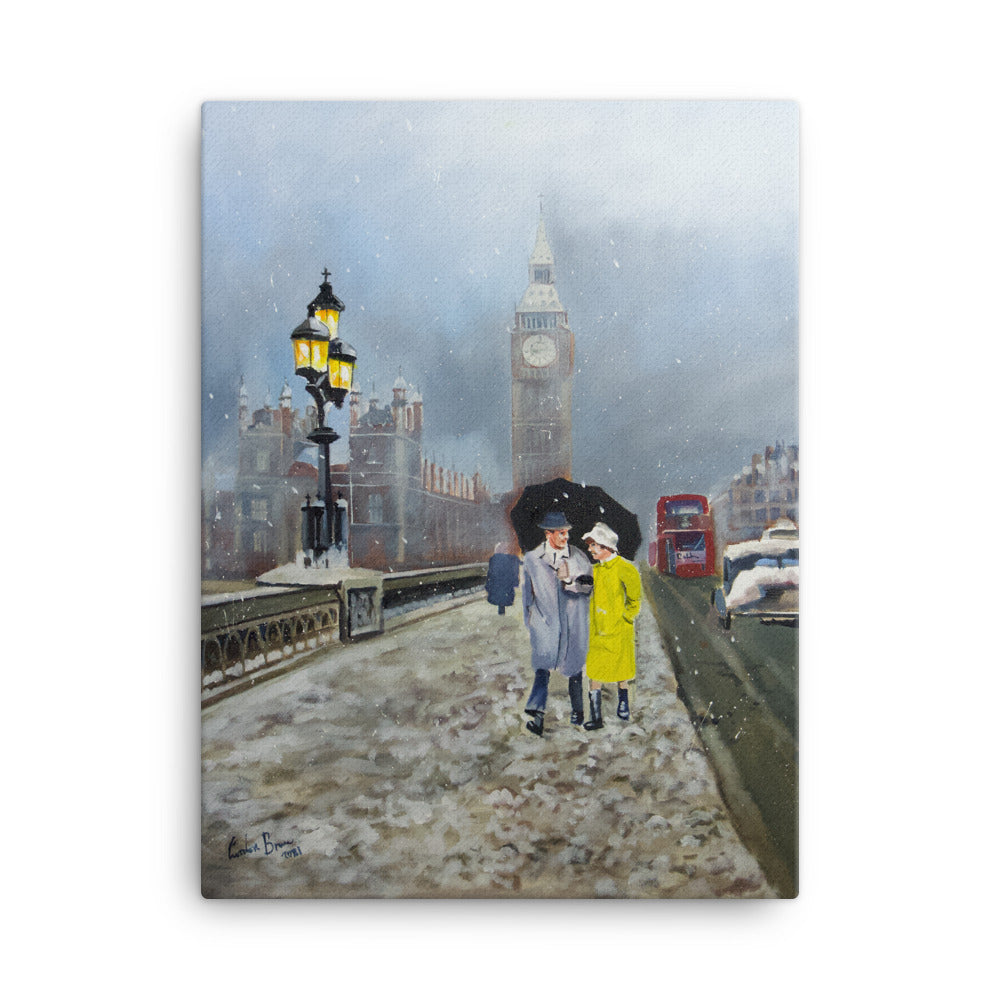 London snow Canvas print