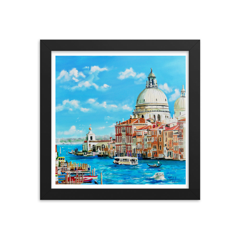 Oil painting of Venice Framed print