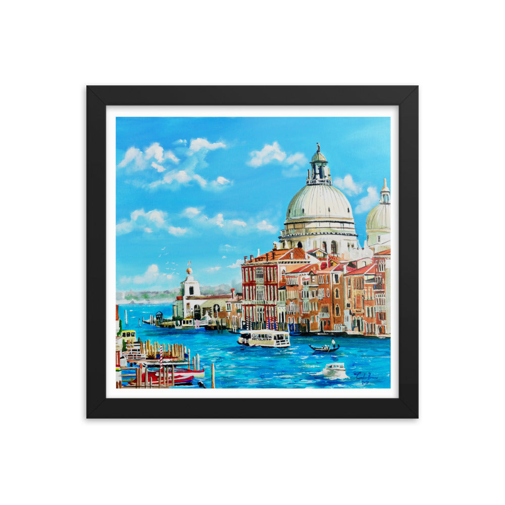 Oil painting of Venice Framed print