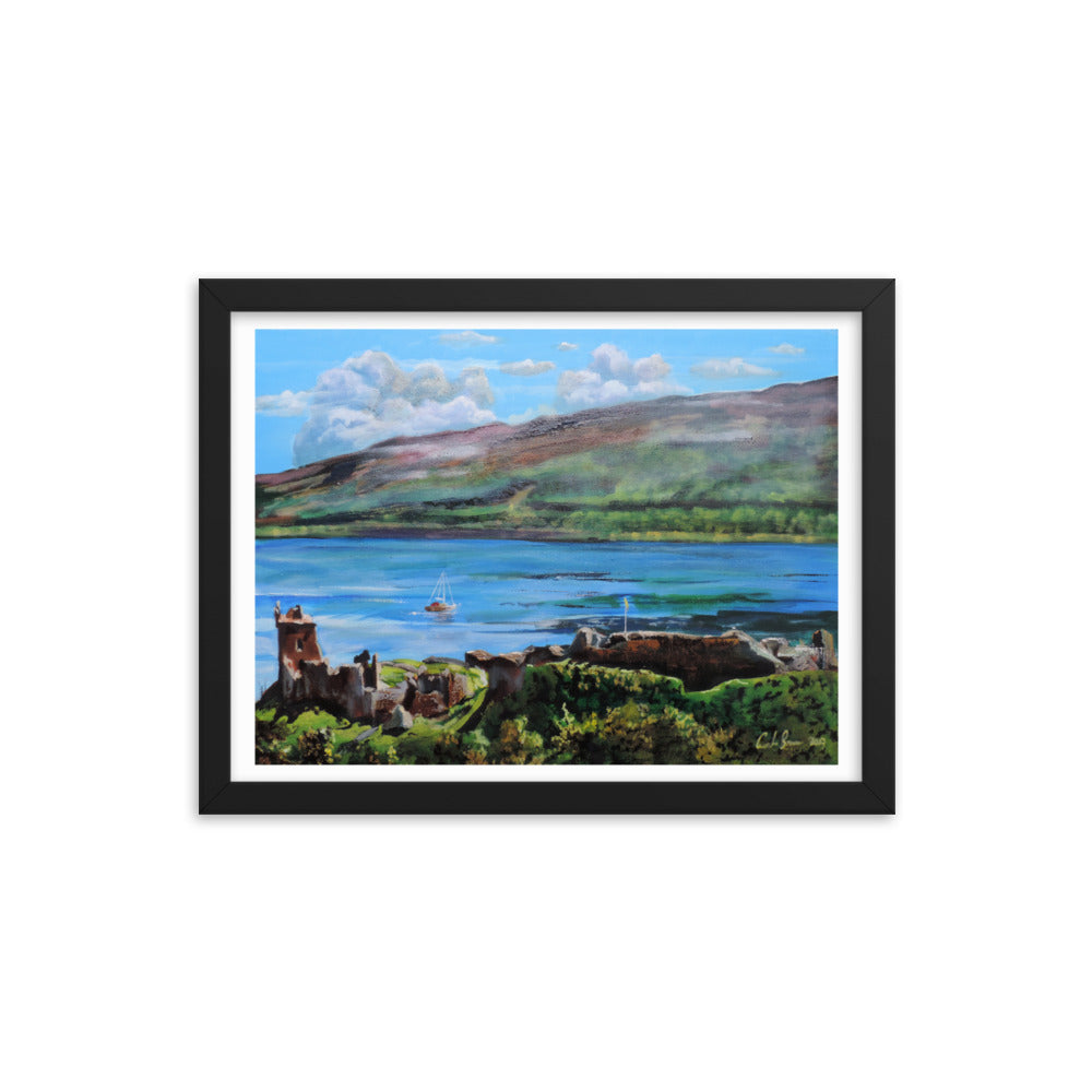 Loch Ness Urquhart Castle framed print