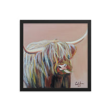 Load image into Gallery viewer, Highland cow Framed poster

