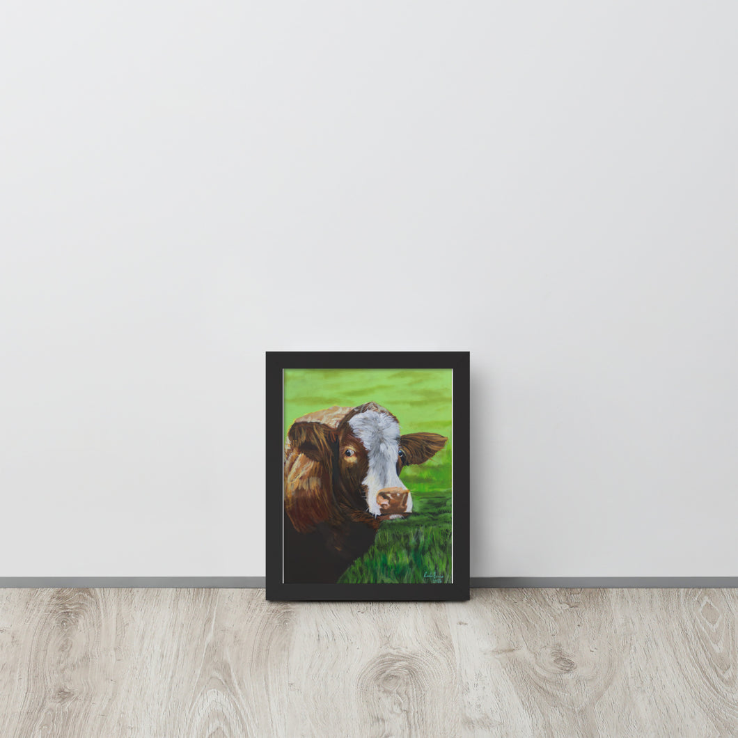 Cow framed print