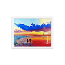 Load image into Gallery viewer, Together at the sunset framed print
