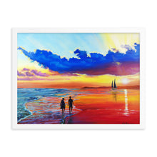 Load image into Gallery viewer, Together at the sunset framed print
