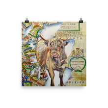 Load image into Gallery viewer, Highland cow print, Spirit of Scotland, Gordon Bruce art
