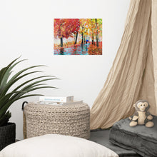 Load image into Gallery viewer, Autumn rain and an umbrella print
