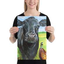 Load image into Gallery viewer, Cow and a pheasant Poster
