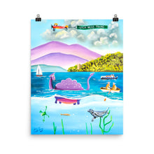 Load image into Gallery viewer, Loch Ness illustration nursery decor art Poster
