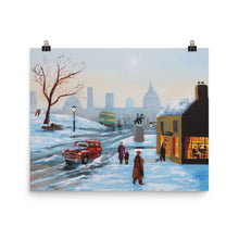 Load image into Gallery viewer, Winter print, cards at the pub
