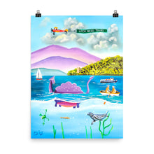 Load image into Gallery viewer, Loch Ness illustration nursery decor art Poster
