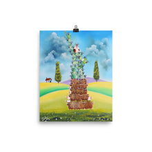 Load image into Gallery viewer, Nursery art decor, Statue of Liberty made of sheep and cows poster
