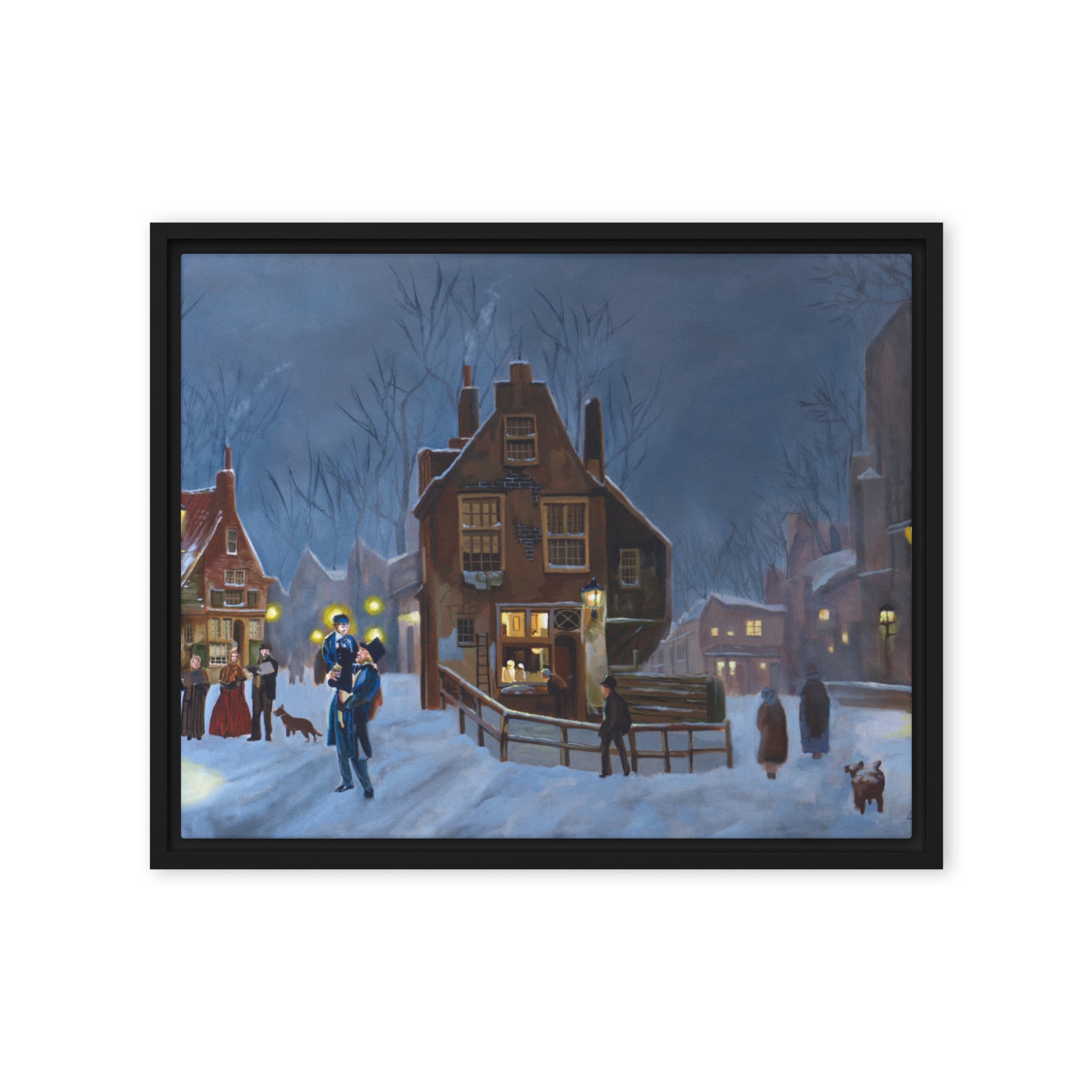 Scrooge and Tiny Tim Painting