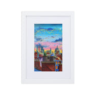 Peter Pan poster, framed art print, Peter, Wendy and Tinker Bell Matte Paper Framed Poster