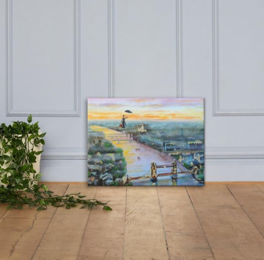 Mary Poppins "up to the highest height painting from 2019" canvas print