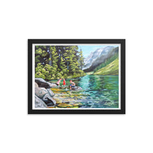 Load image into Gallery viewer, Boats on the water Framed print taken from painting
