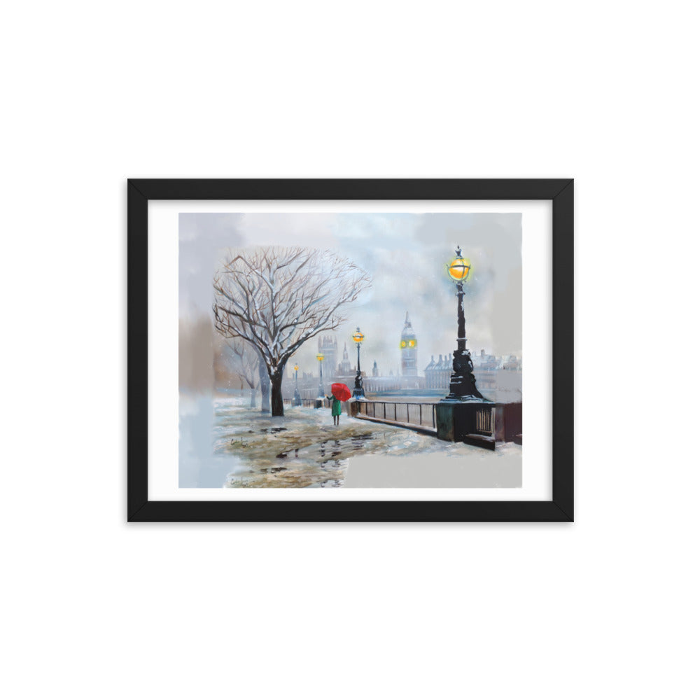 London in Winter Framed art print