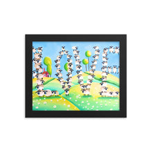 Load image into Gallery viewer, Sheep Love folk art Framed poster
