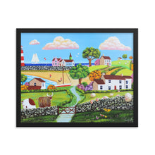 Load image into Gallery viewer, Colourful folk art Framed poster
