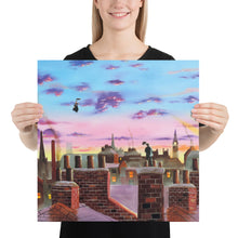 Load image into Gallery viewer, Mary Poppins art poster, Mary Poppins nursery decor

