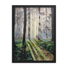 Load image into Gallery viewer, Family of three woodland fine art framed print
