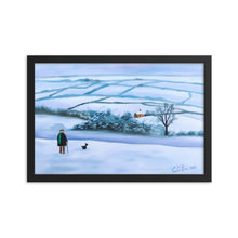 Load image into Gallery viewer, Our view of the house, winter framed print
