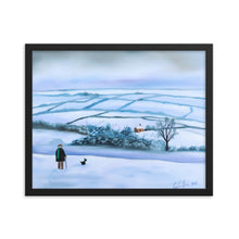 Load image into Gallery viewer, Our view of the house, winter framed print
