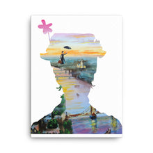 Load image into Gallery viewer, Mary Poppins silhouette Canvas
