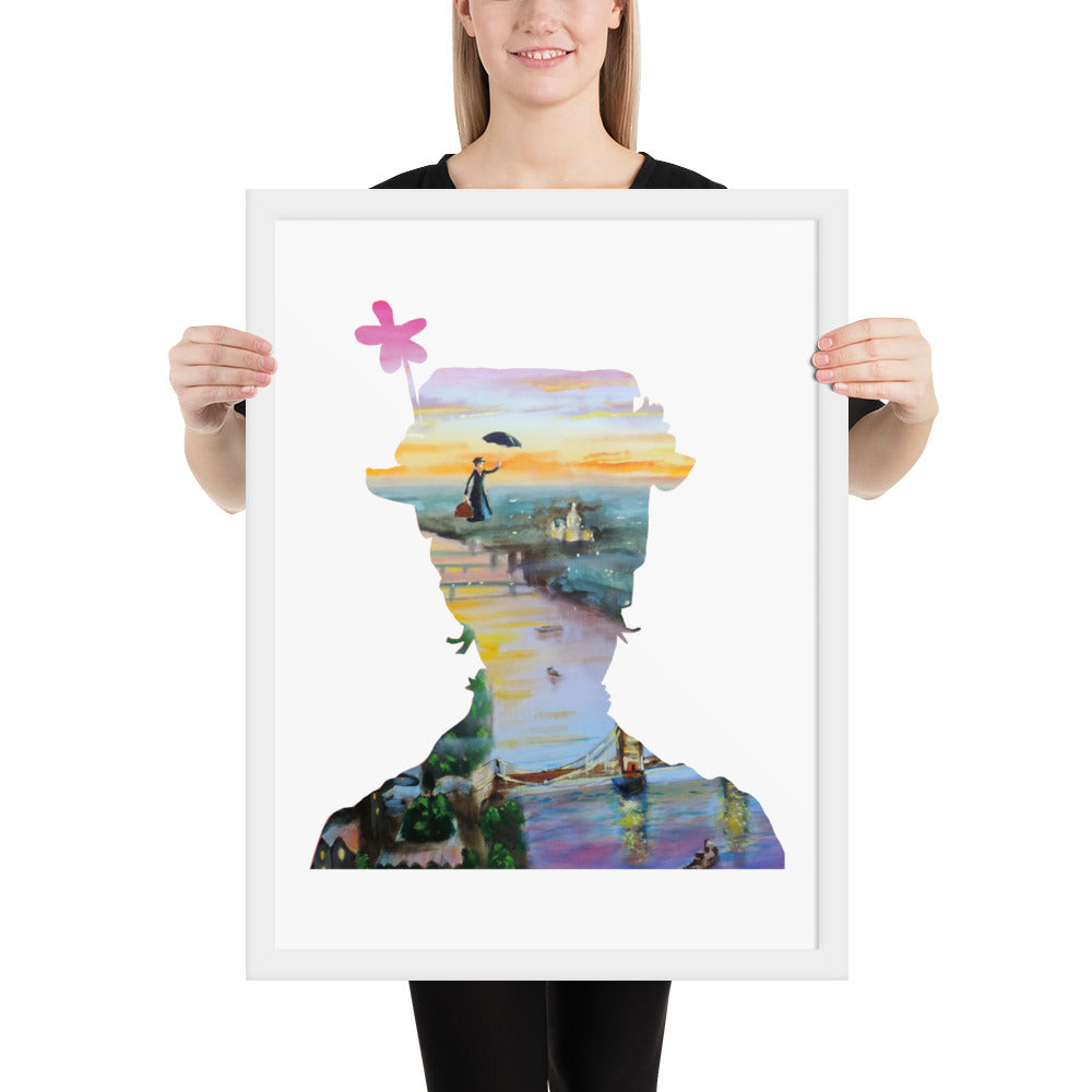 Mary Poppins Framed poster, Mary Poppins print