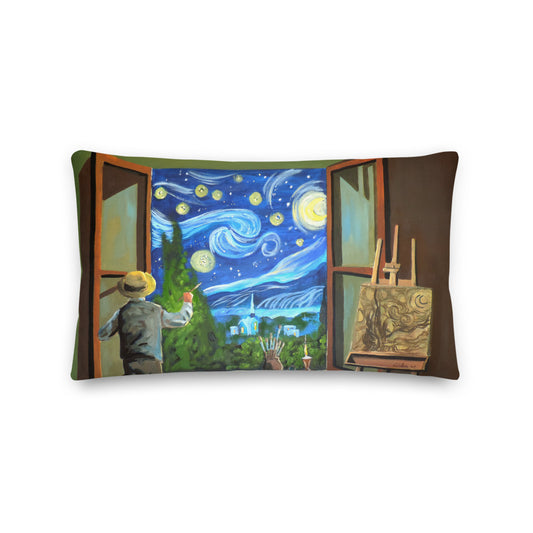 Van Gogh Starry Night  Premium Pillow