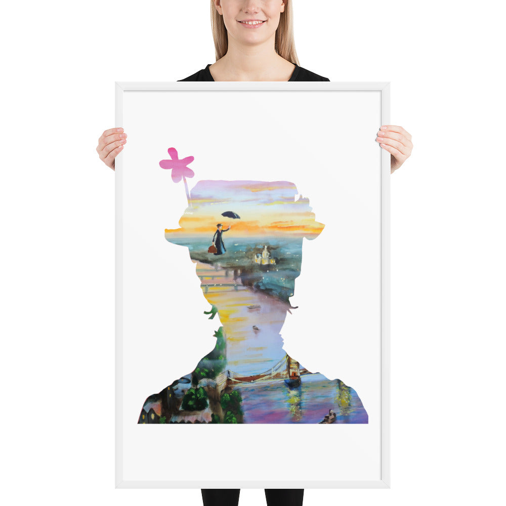 Mary Poppins Framed poster, Mary Poppins print