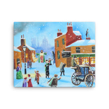 Load image into Gallery viewer, Scrooge and Tiny Tim stretched canvas print
