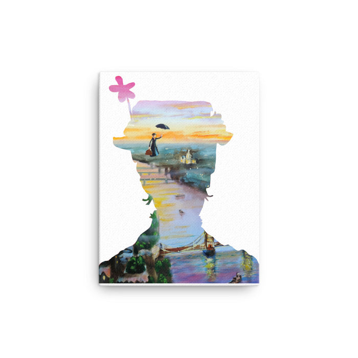 Mary Poppins silhouette Canvas