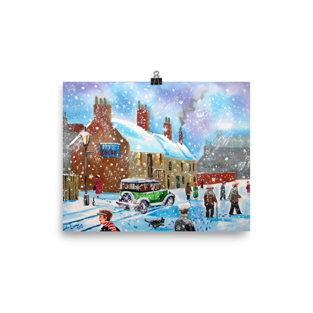 Heavy snow print from painting