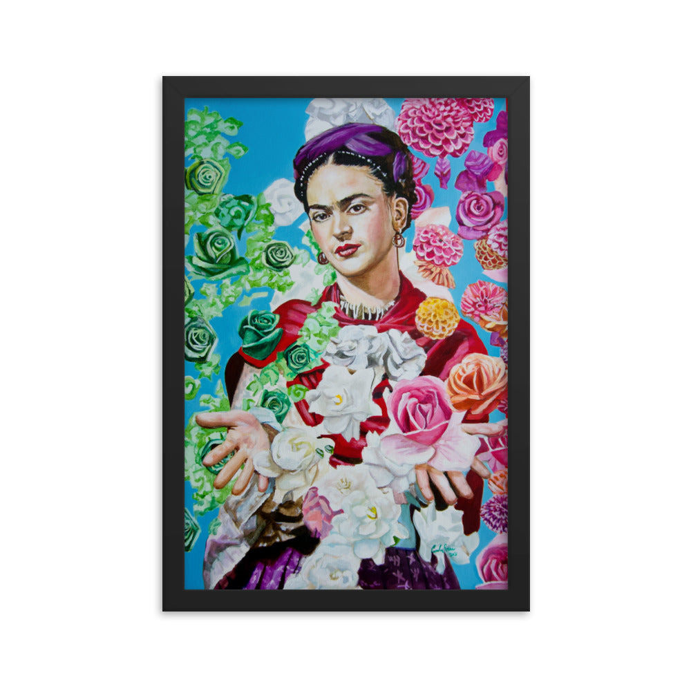 Frida Kahlo painting, framed print
