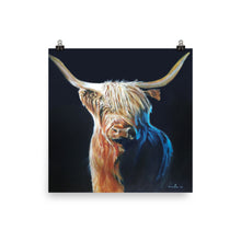Load image into Gallery viewer, Highland cow art print

