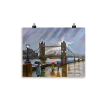 Load image into Gallery viewer, Tower Bridge London rain print
