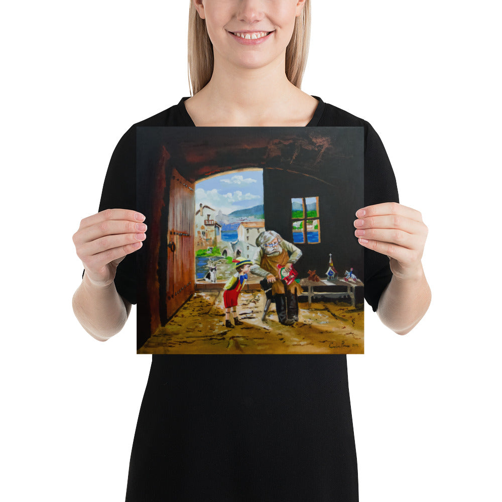 Pinocchio and Geppetto print