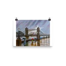 Load image into Gallery viewer, Tower Bridge London rain print
