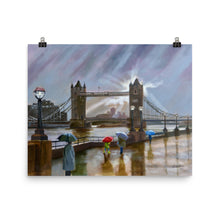 Load image into Gallery viewer, Tower Bridge London rain print
