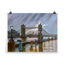 Load image into Gallery viewer, Tower Bridge London rain print
