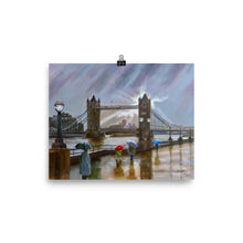 Load image into Gallery viewer, Tower Bridge London rain print
